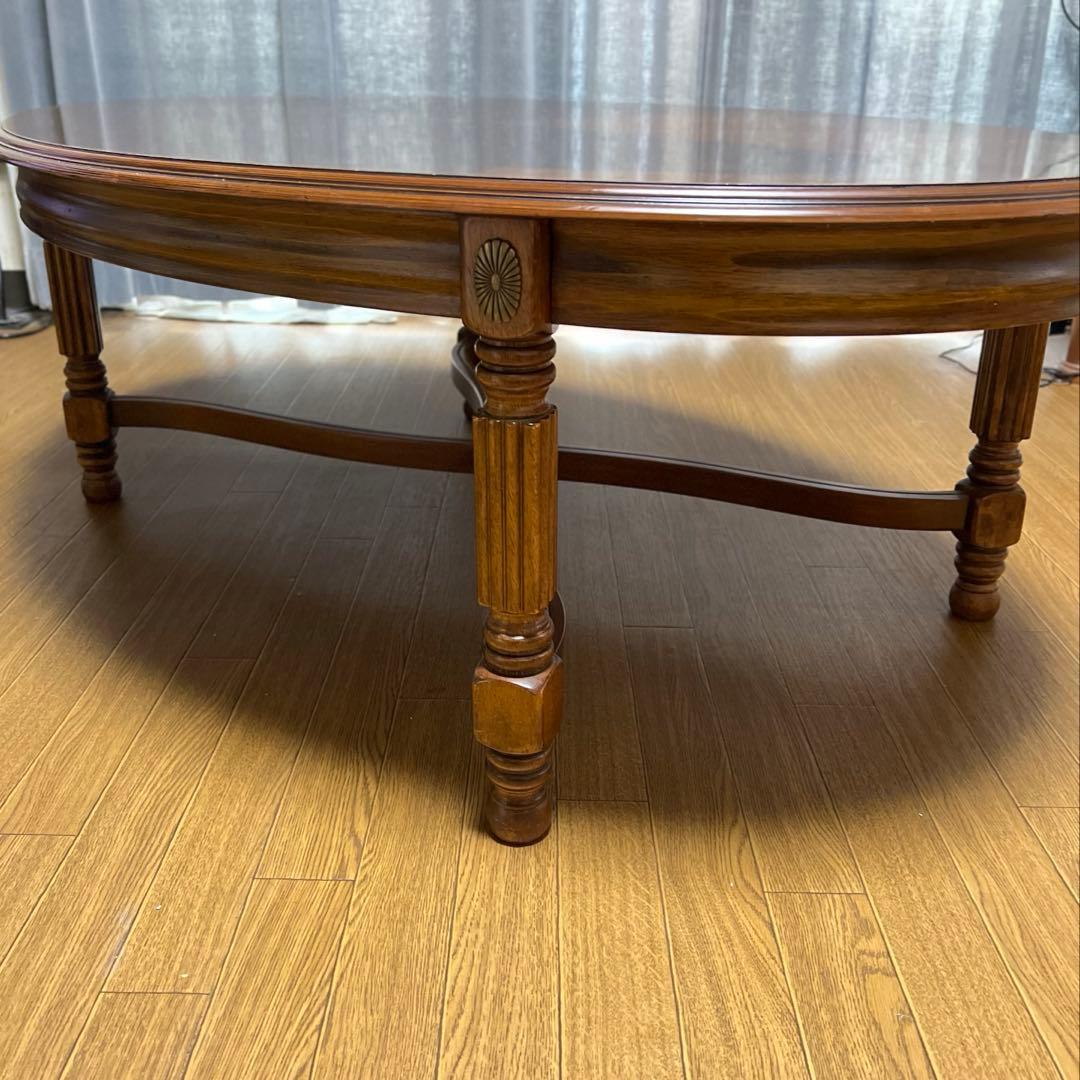 テーブル　輸入家具　高さ40cm 楕円形