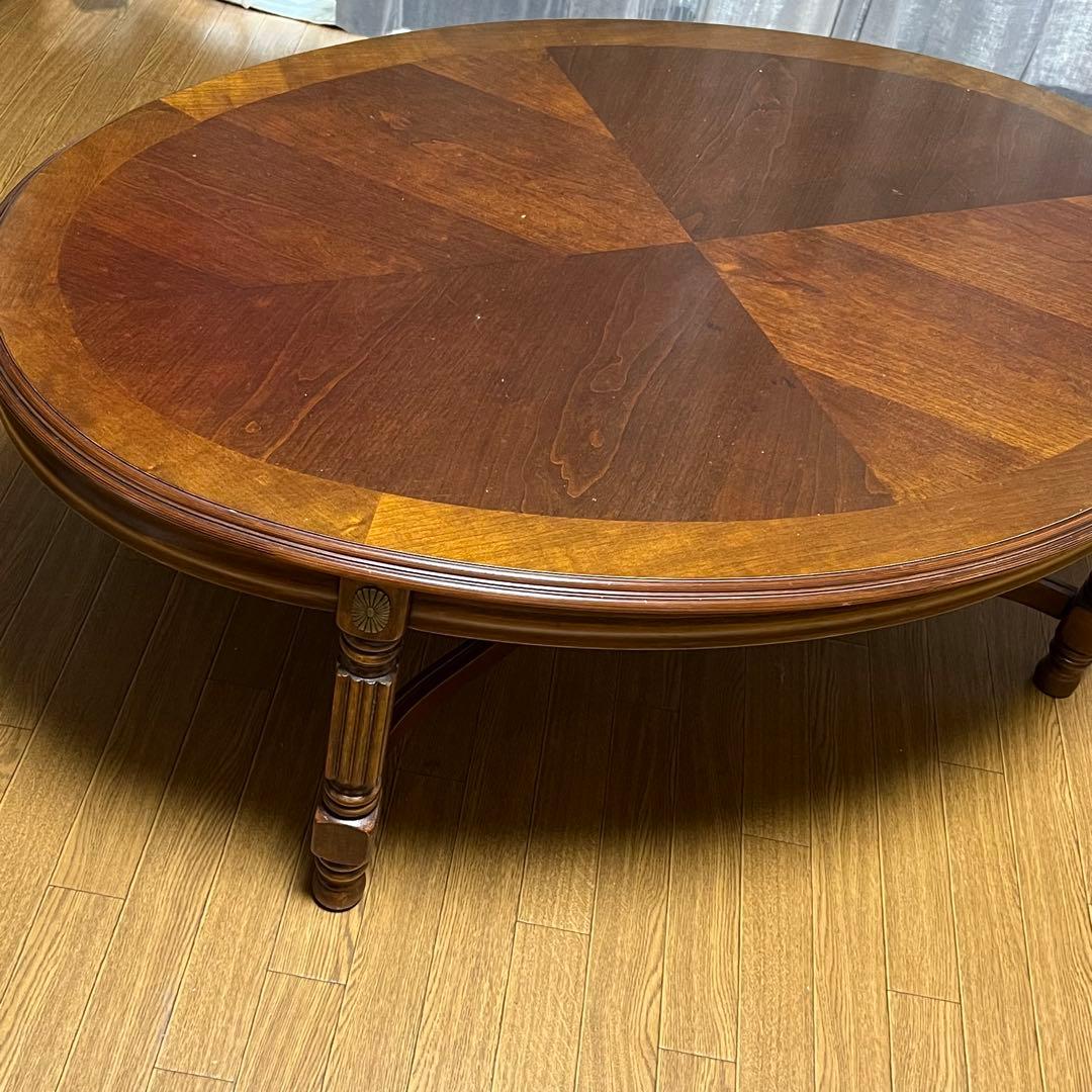 テーブル　輸入家具　高さ40cm 楕円形