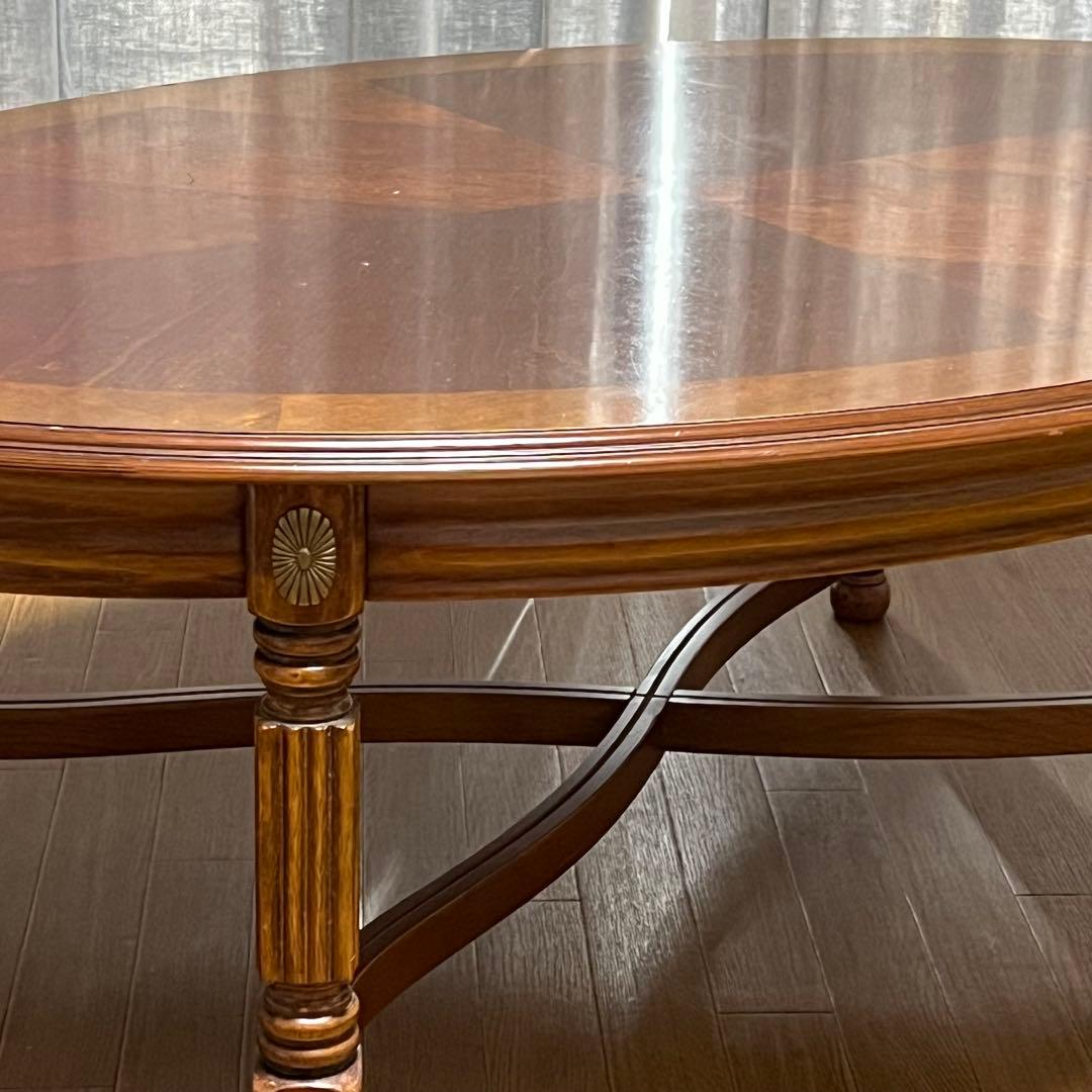 テーブル　輸入家具　高さ40cm 楕円形