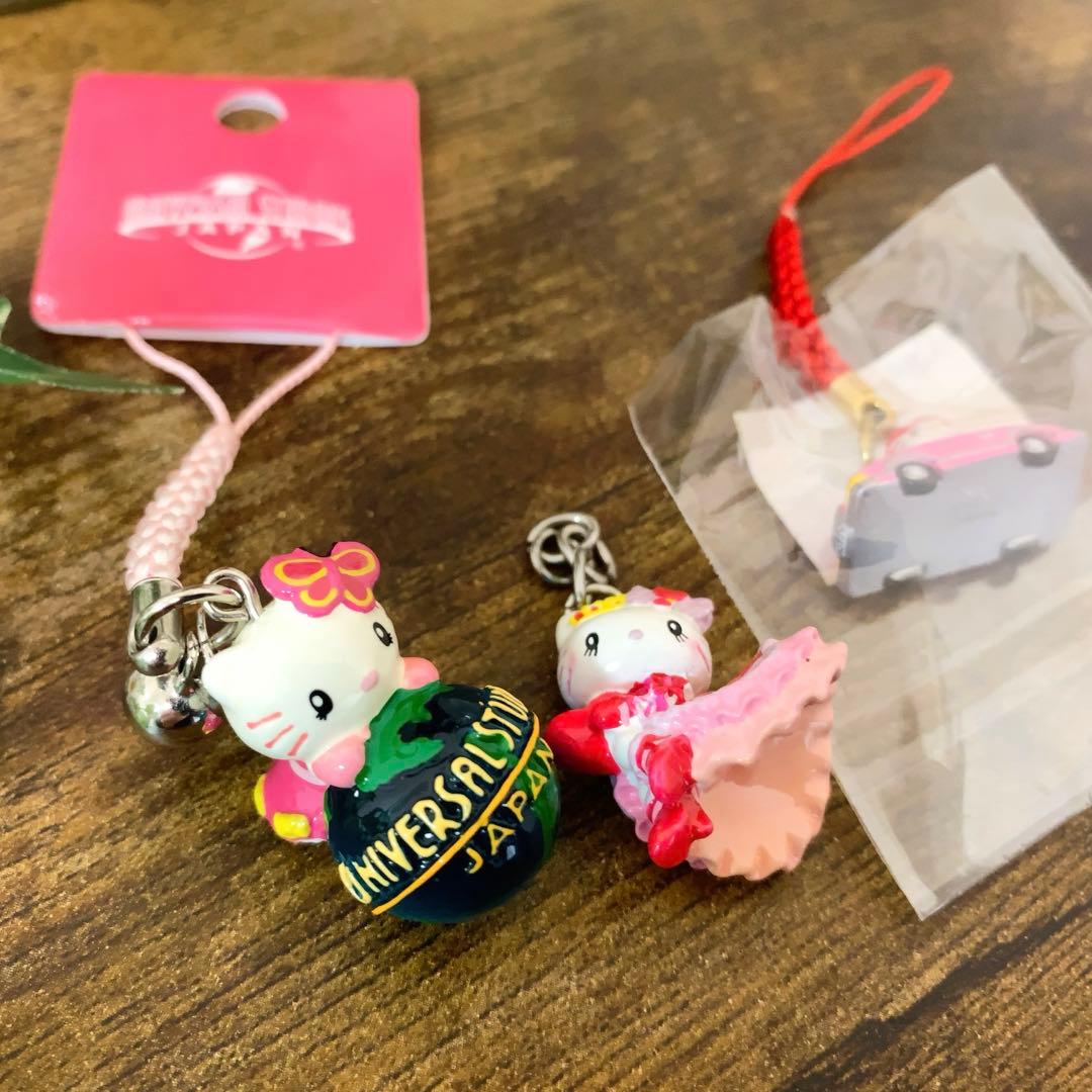 レア　サンリオ ハローキティ USJ限定　 ドレス 車　地球儀　根付　3点