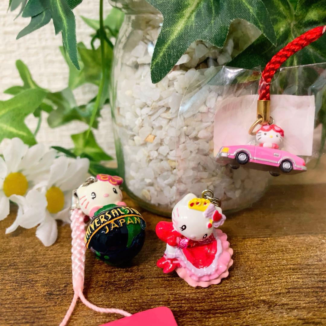 レア　サンリオ ハローキティ USJ限定　 ドレス 車　地球儀　根付　3点