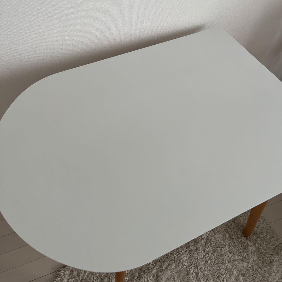 ダイニングテーブル 幅85 おしゃれ 舟形 2人用 壁面 ダイニングテーブル