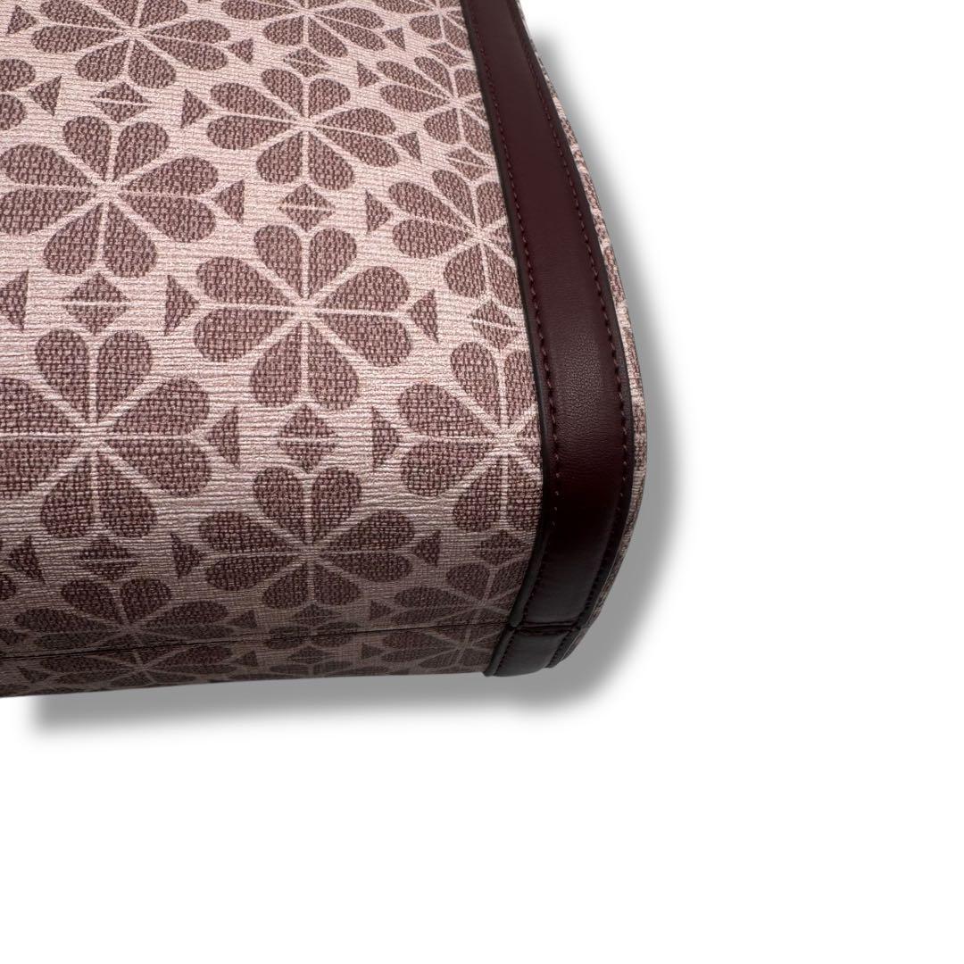 極美品 ケイトスペード ジャガード トートバッグ フラワー 2way