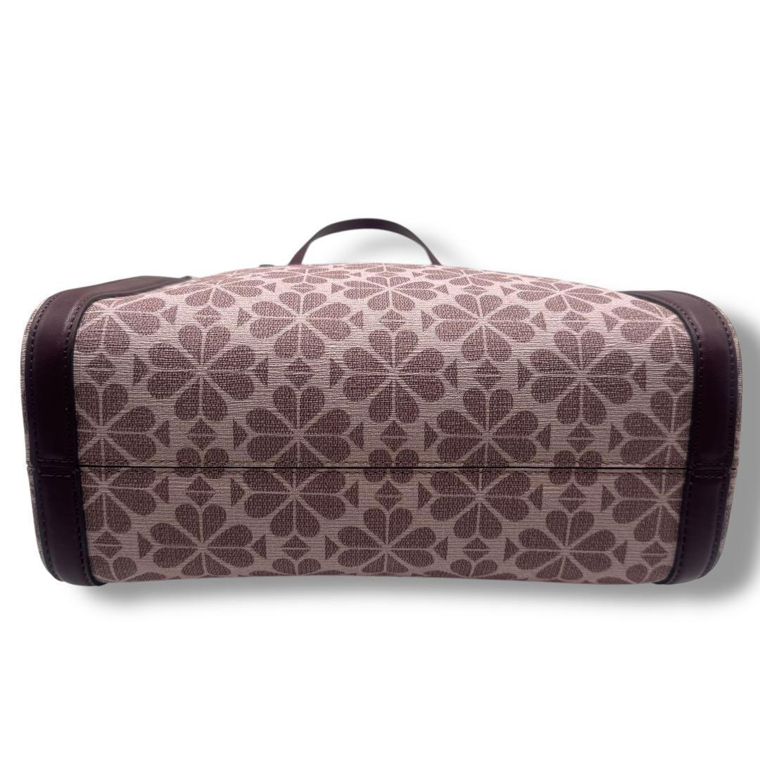 極美品 ケイトスペード ジャガード トートバッグ フラワー 2way