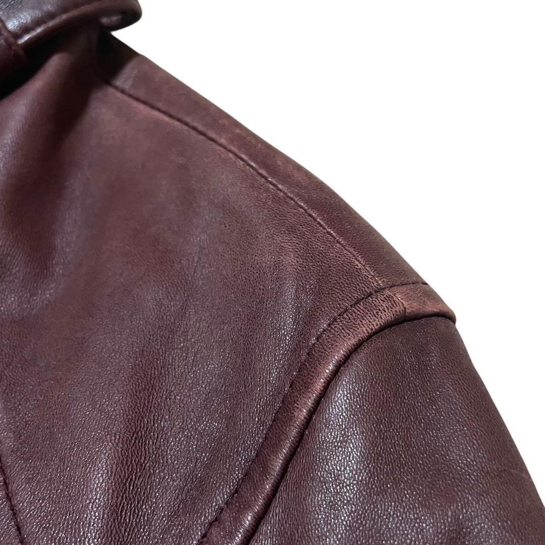 neutral infinity ラムレザー シングルライダース L ボルドー