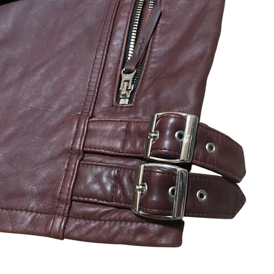 neutral infinity ラムレザー シングルライダース L ボルドー