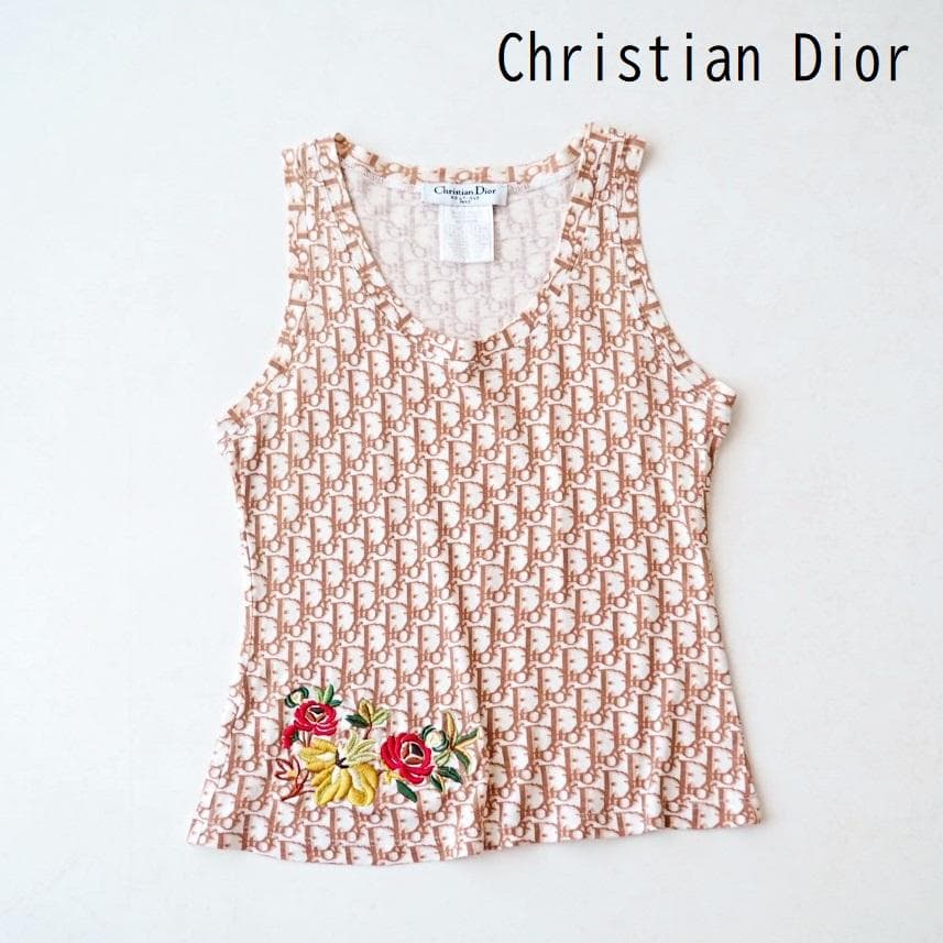 希少 クリスチャンディオール ジョンガリアーノ期 トロッター柄 刺繍 トップス