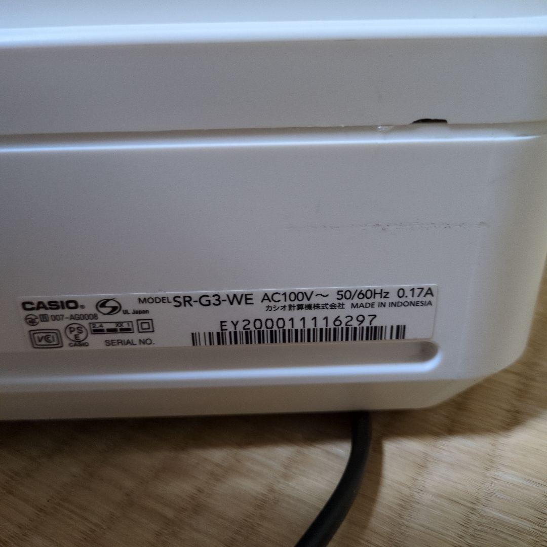 カシオ 電子レジスター casio Bluetooth搭載 SR-G3-WE