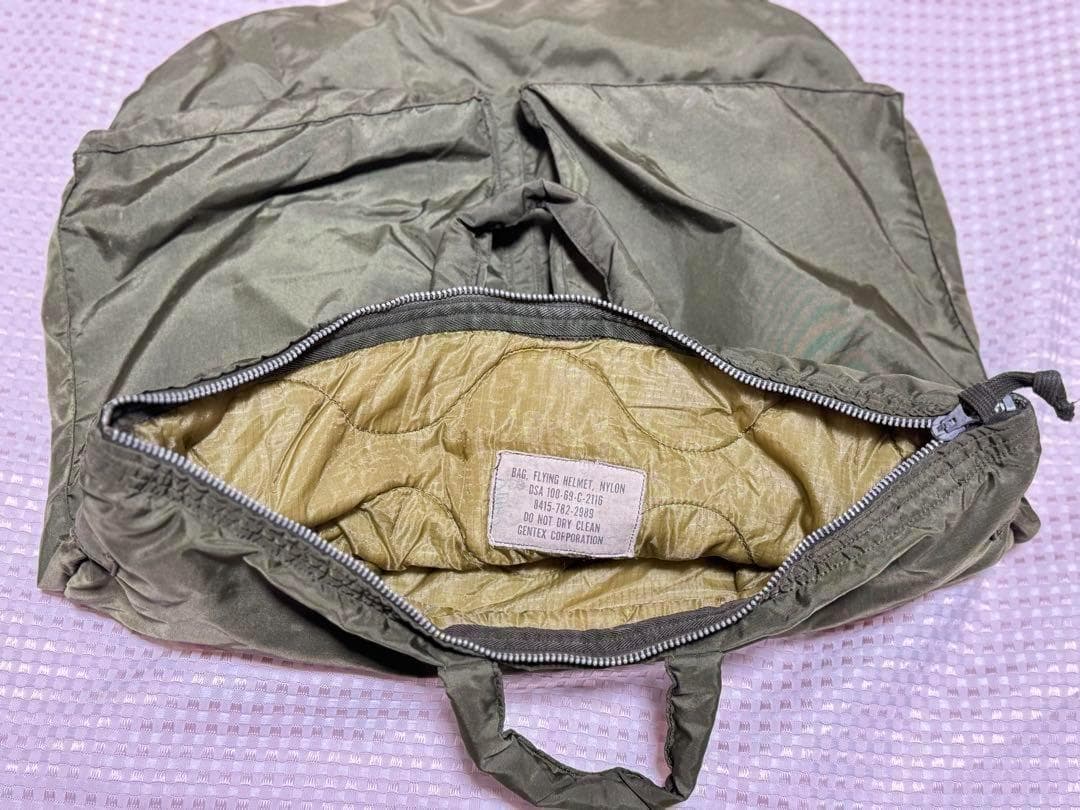 米軍 実物 ヘルメットバッグ アルミジップ