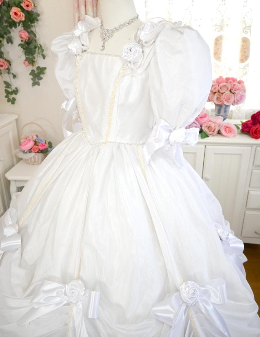 プリンセスウェディングドレス アンティークロリータ風 11号