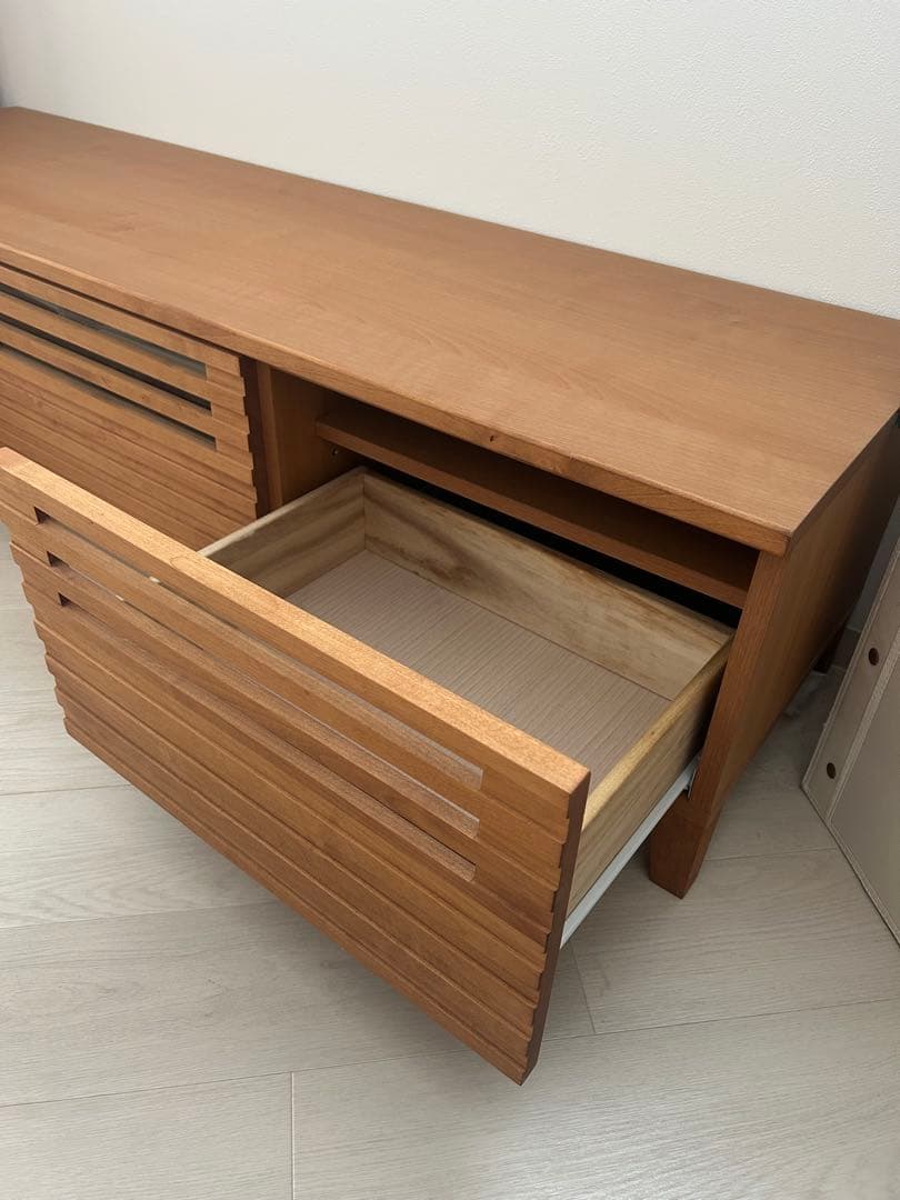 【値下げ中】サンコウ日本製木製テレビ台 引き出し付き（11／16処分予定）