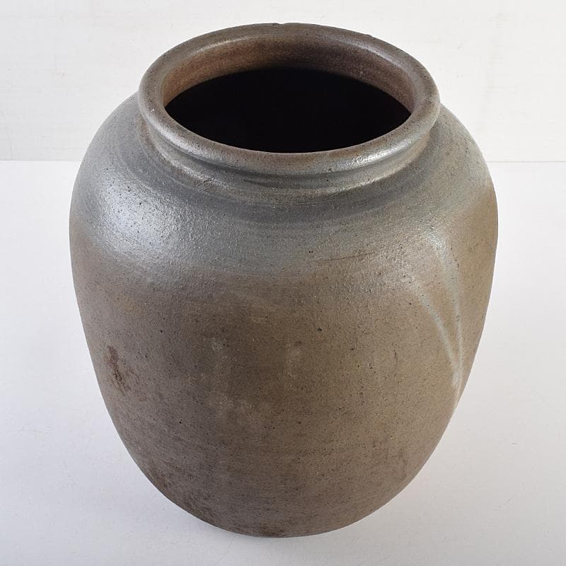 伊部焼　古伊部　大水指　壺　高さ約29㎝　時代箱　MR8815B