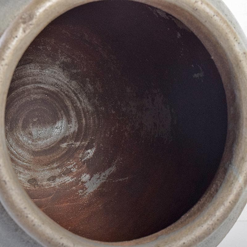 伊部焼　古伊部　大水指　壺　高さ約29㎝　時代箱　MR8815B