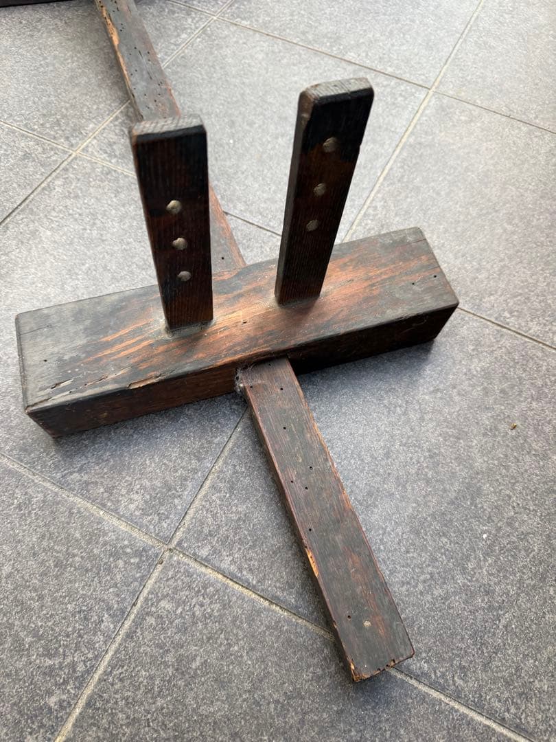 古い手紡ぎ車 糸車　機織　古道具