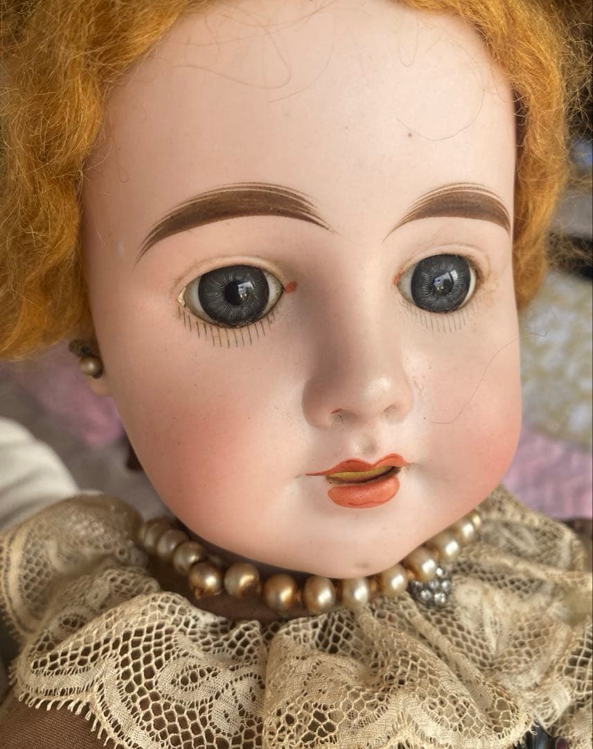 アンティーク風ドール ビスクドール　刻印あり