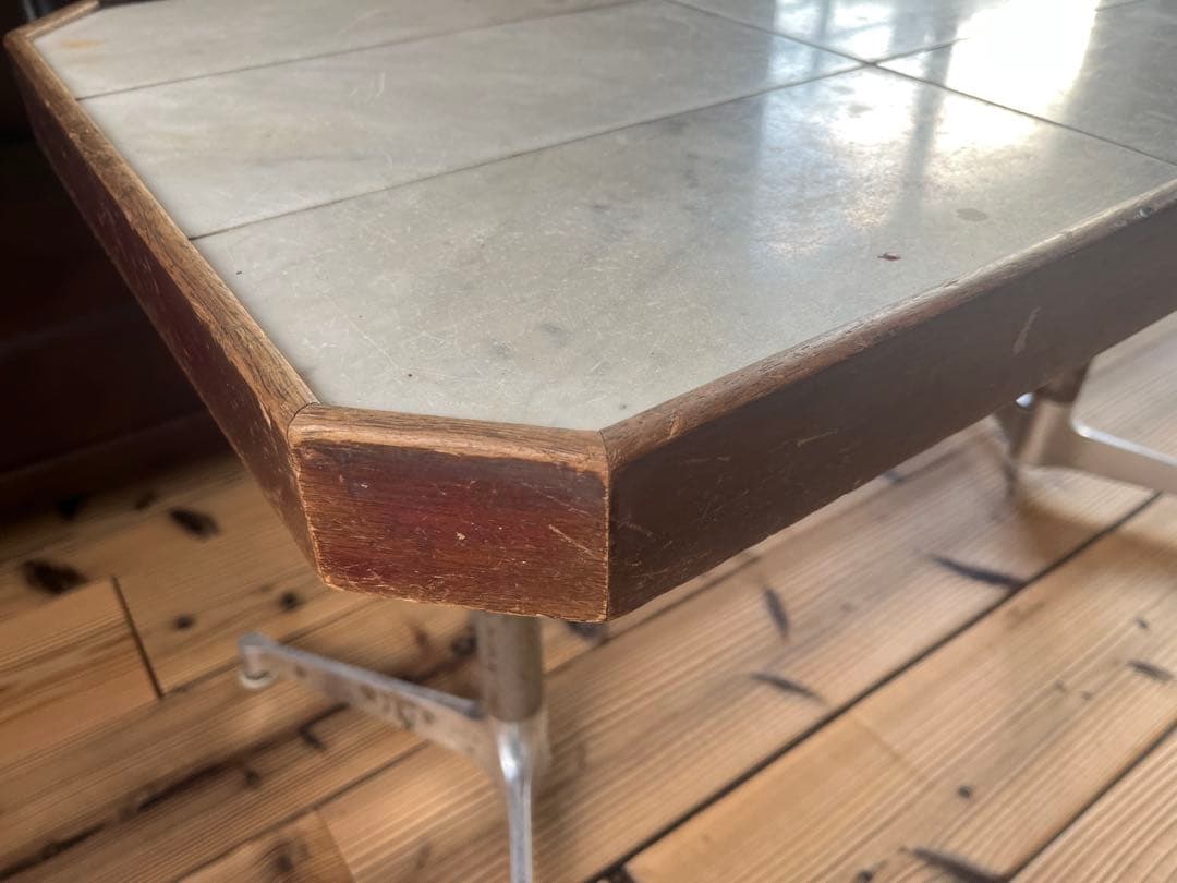 古いコーヒーテーブル大理石ヴィンテージアンティークレトロ店舗什器ブロカント