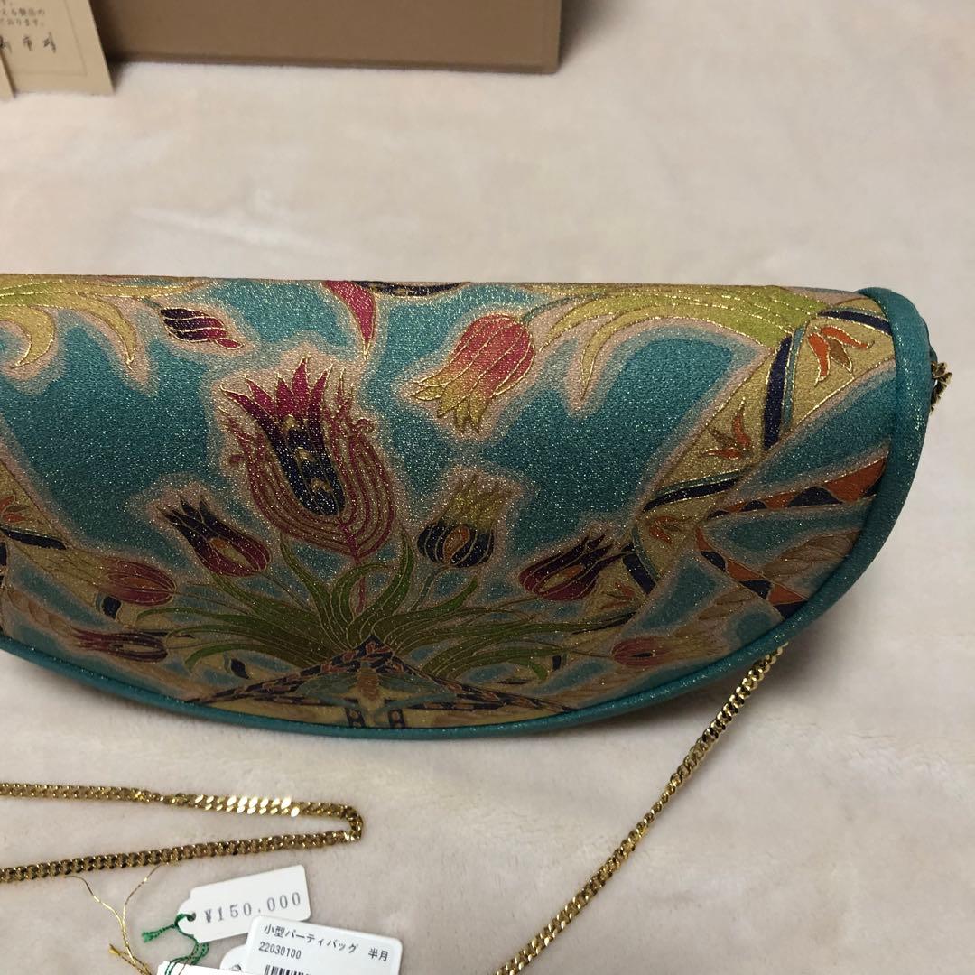 希少　岡重謹製 OKAJIMA 京友禅 金彩 唐花 葡萄唐草 正絹　シルク