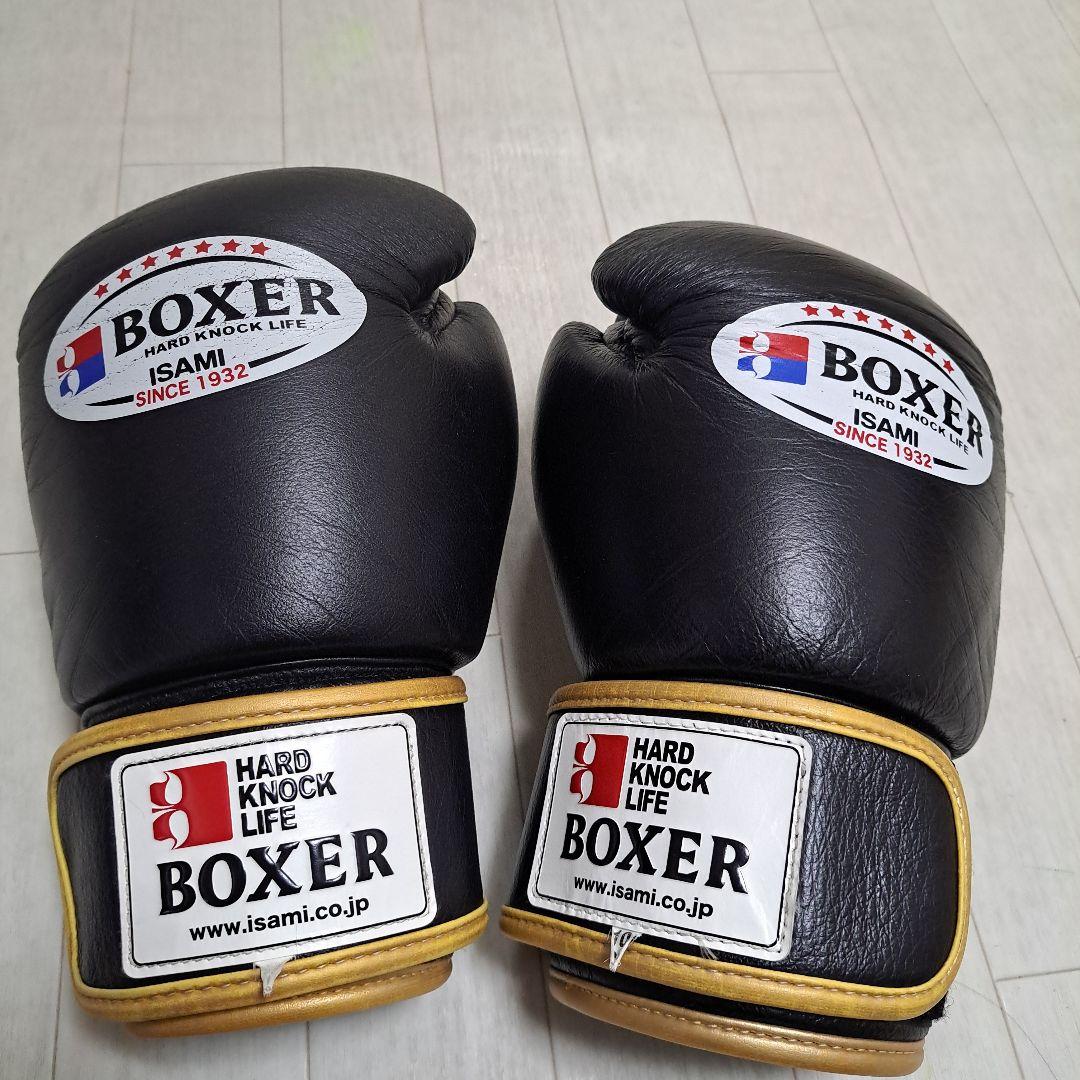 ISAMI BOXER ボクシンググローブ 黒/金　10オンス
