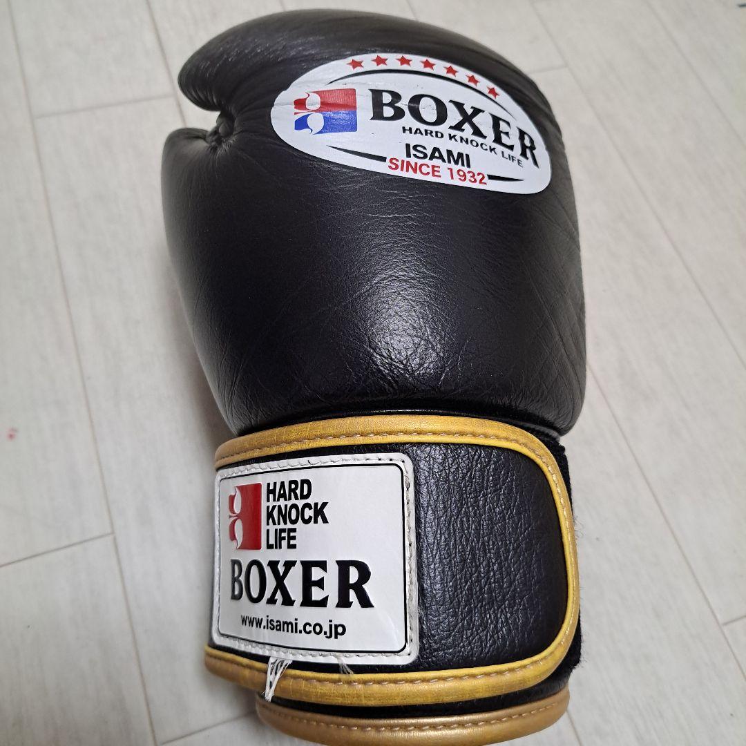 ISAMI BOXER ボクシンググローブ 黒/金　10オンス