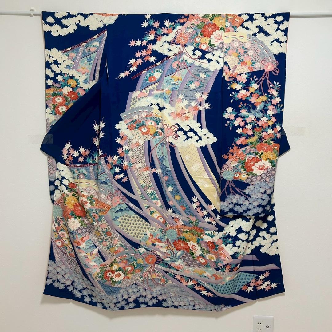 KP1781 振袖 身丈157cm 正絹 着物 成人式