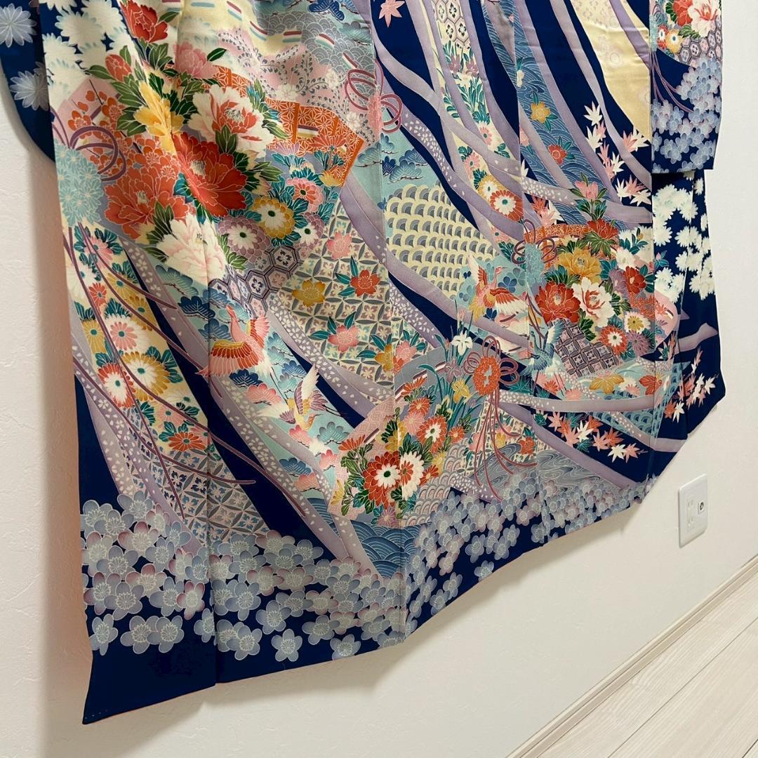 KP1781 振袖 身丈157cm 正絹 着物 成人式