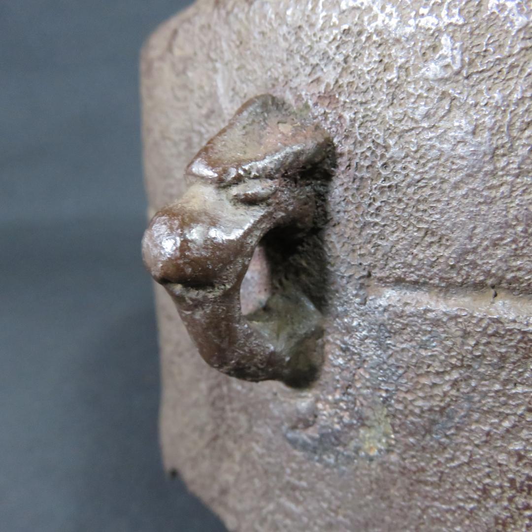 茶釜 釜師 野溝尾垂釜 木箱 共箱 茶道具 茶器