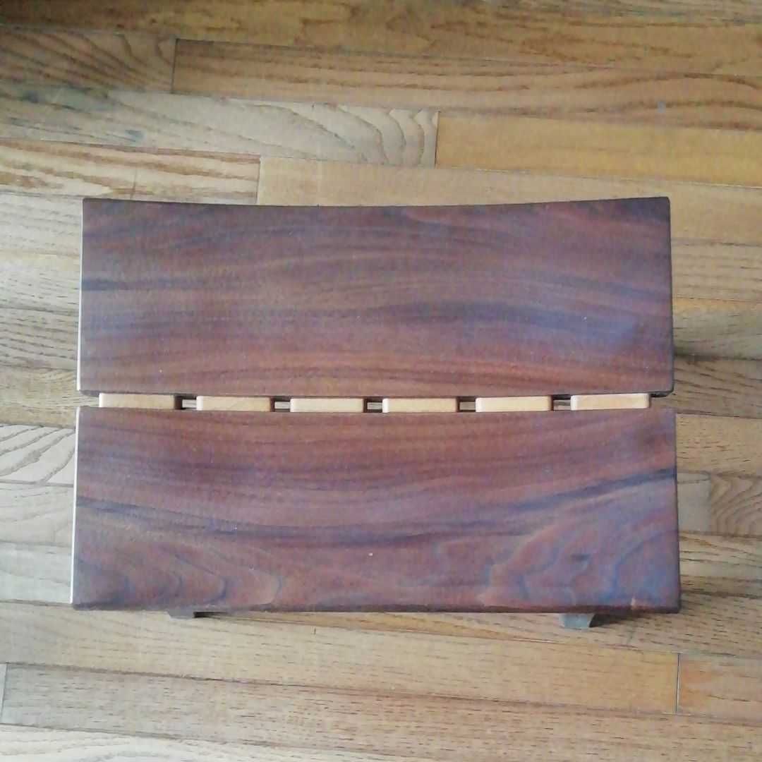 ブラックウォールナット材で手作りしたスツール