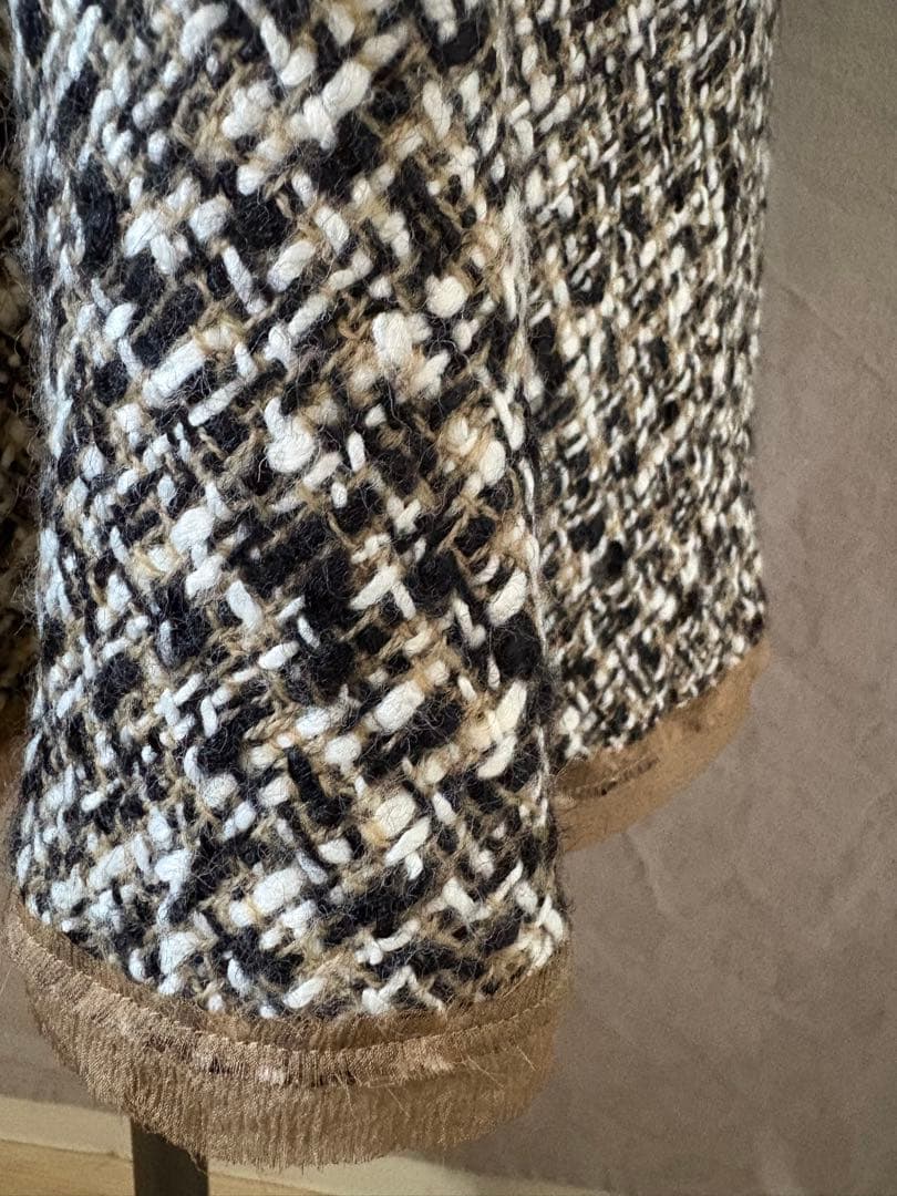 【新品・未使用】PRADA★ミックスツィード★膝丈スカート★38 イタリア製