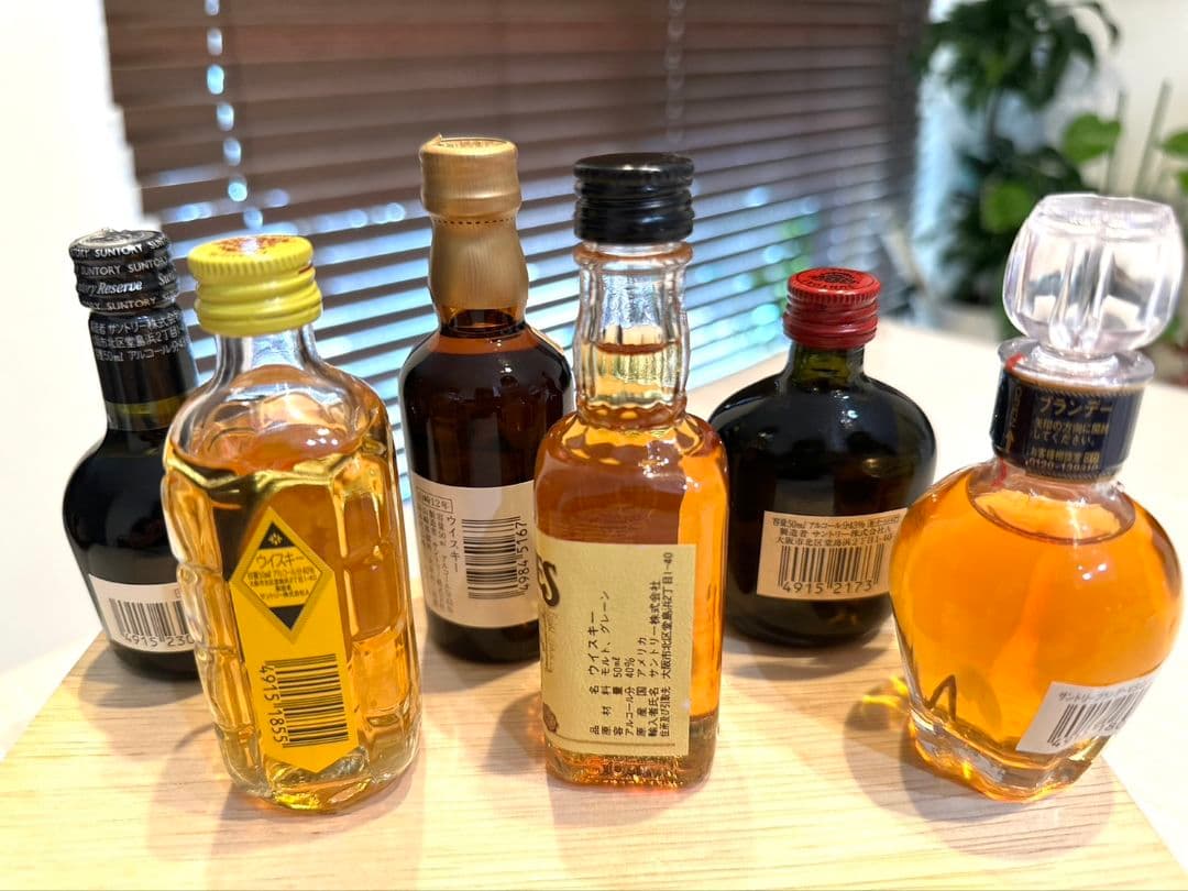 6本　サントリーシングルモルトウイスキー 山崎12年 　ミニチュア瓶 50ml