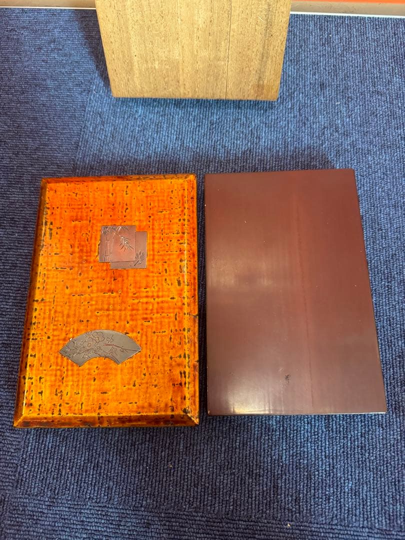 2052 尚美堂　純銀地梅入　木箱　工芸品