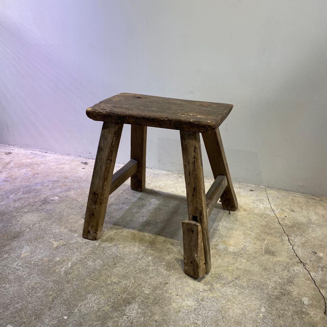古い木製のスツール 花台 椅子 アンティーク