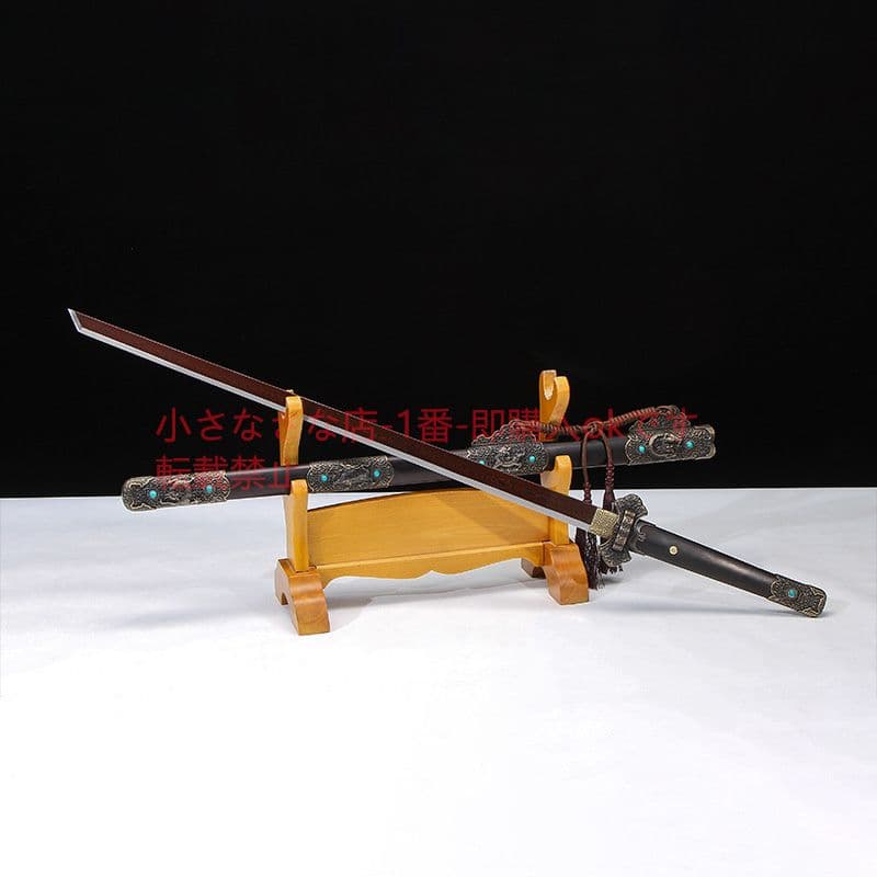 キリン碧血唐横刀二級黒檀模様鋼 古兵器 武具 刀装具 日本刀 模造刀 居合刀