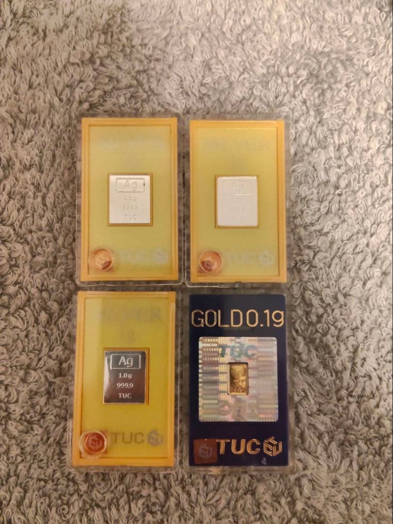 TUC Silver 1g 3個 /GOLD 0.1ｇ 1個