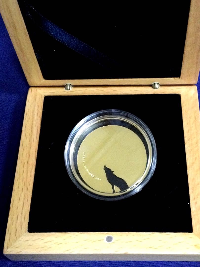 モンゴルオオカミ銀貨　絶滅危惧野生動物シリーズ