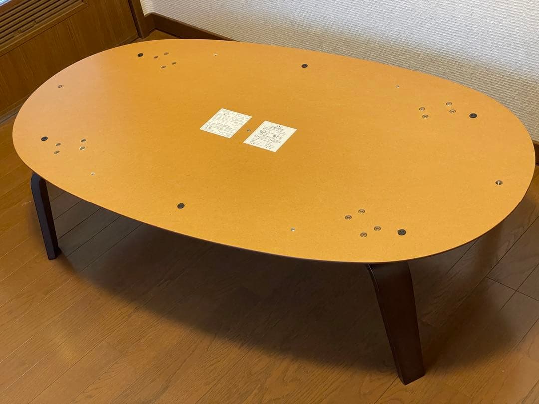 【中古】MUJI 楕円こたつセット（専用こたつ布団＆下敷ラグ）