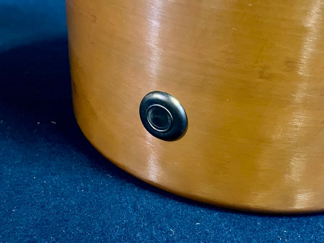 【未使用 美品】「母」 立礼 御園棚 丸型 炉落とし 炉壇 コード穴 (D)