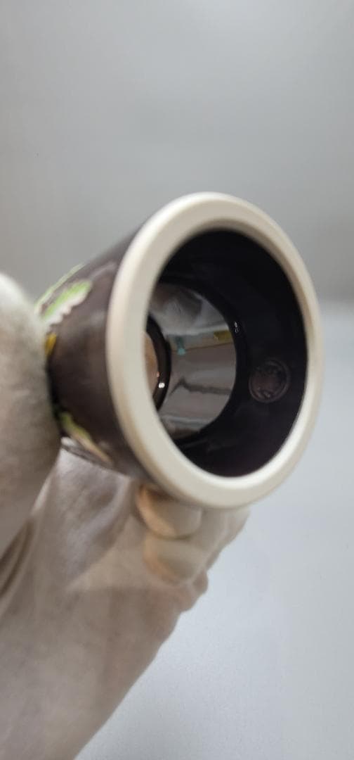 茶道具 中村翠嵐作 紫 鳳凰 蓋置 共箱