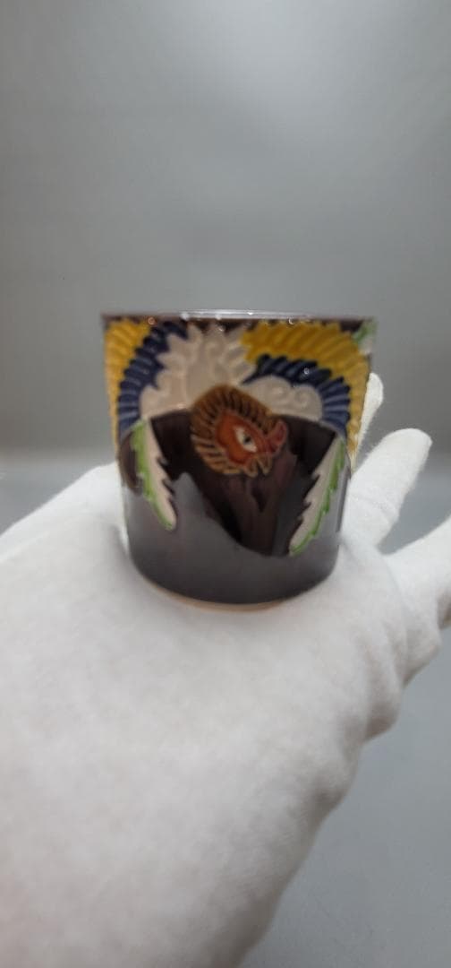 茶道具 中村翠嵐作 紫 鳳凰 蓋置 共箱