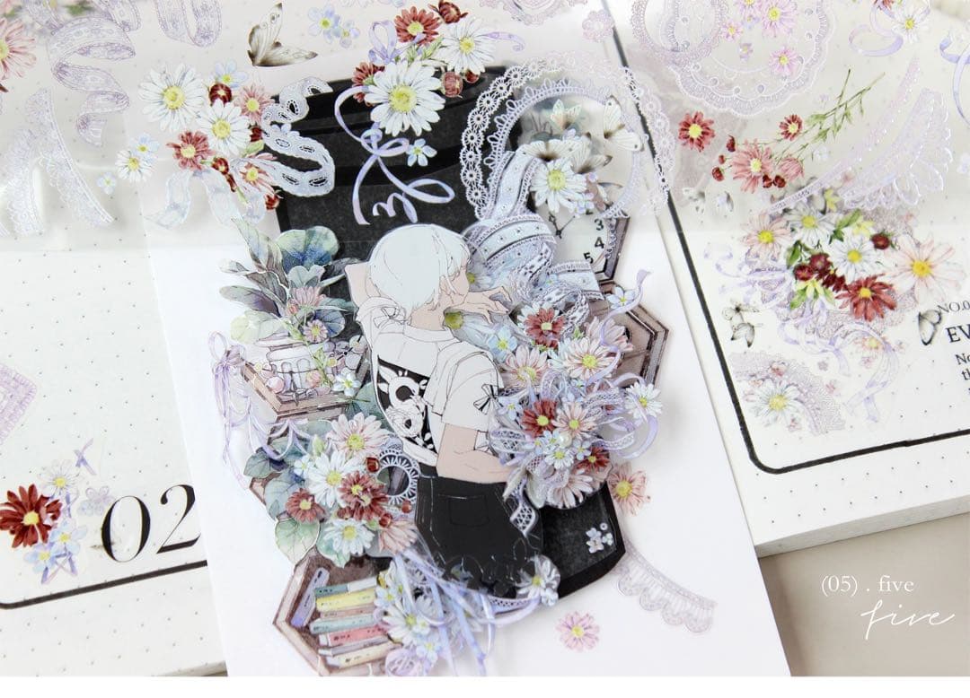 moodtape《花野似梦》海外マスキングテープ　マステ 【1803】