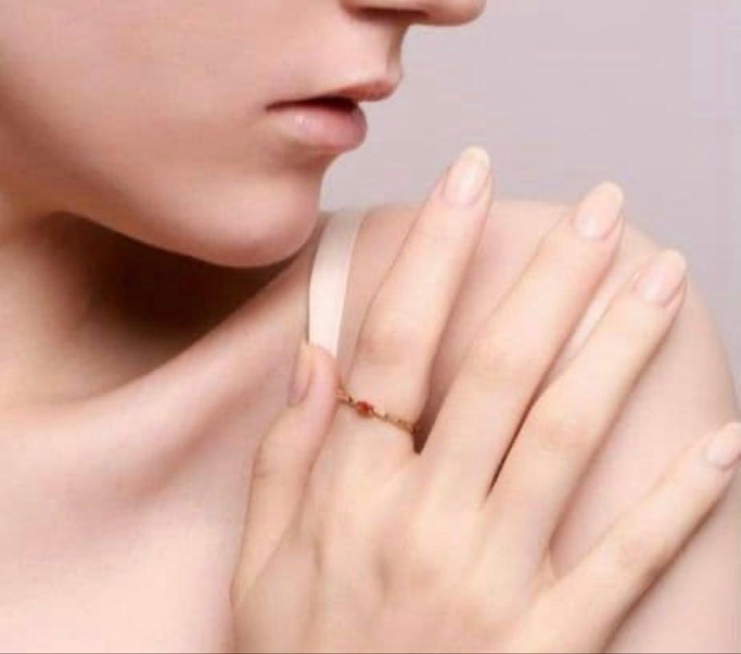 美品 ノジェス K10 カーネリアンリング 天然石 ゴールドリング