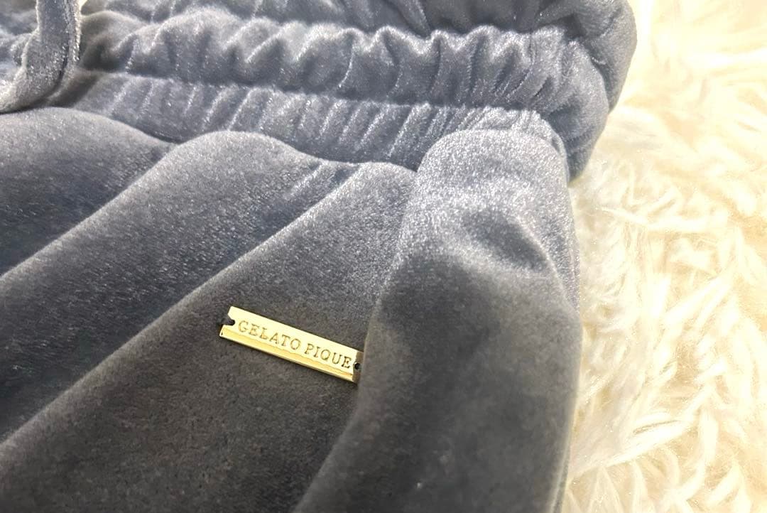 【完売品】gelato piqueベロアロンT＆ベロアパンツセット　グレー