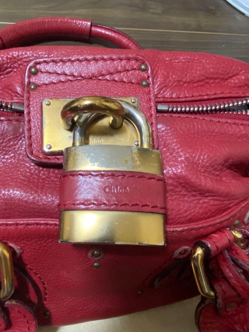 Chloe クロエ パディントン ボルドー レザー ショルダー 希少 ビンテージ
