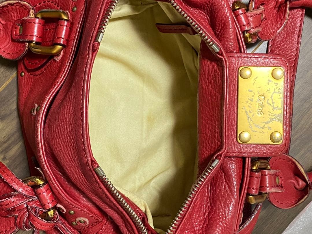 Chloe クロエ パディントン ボルドー レザー ショルダー 希少 ビンテージ