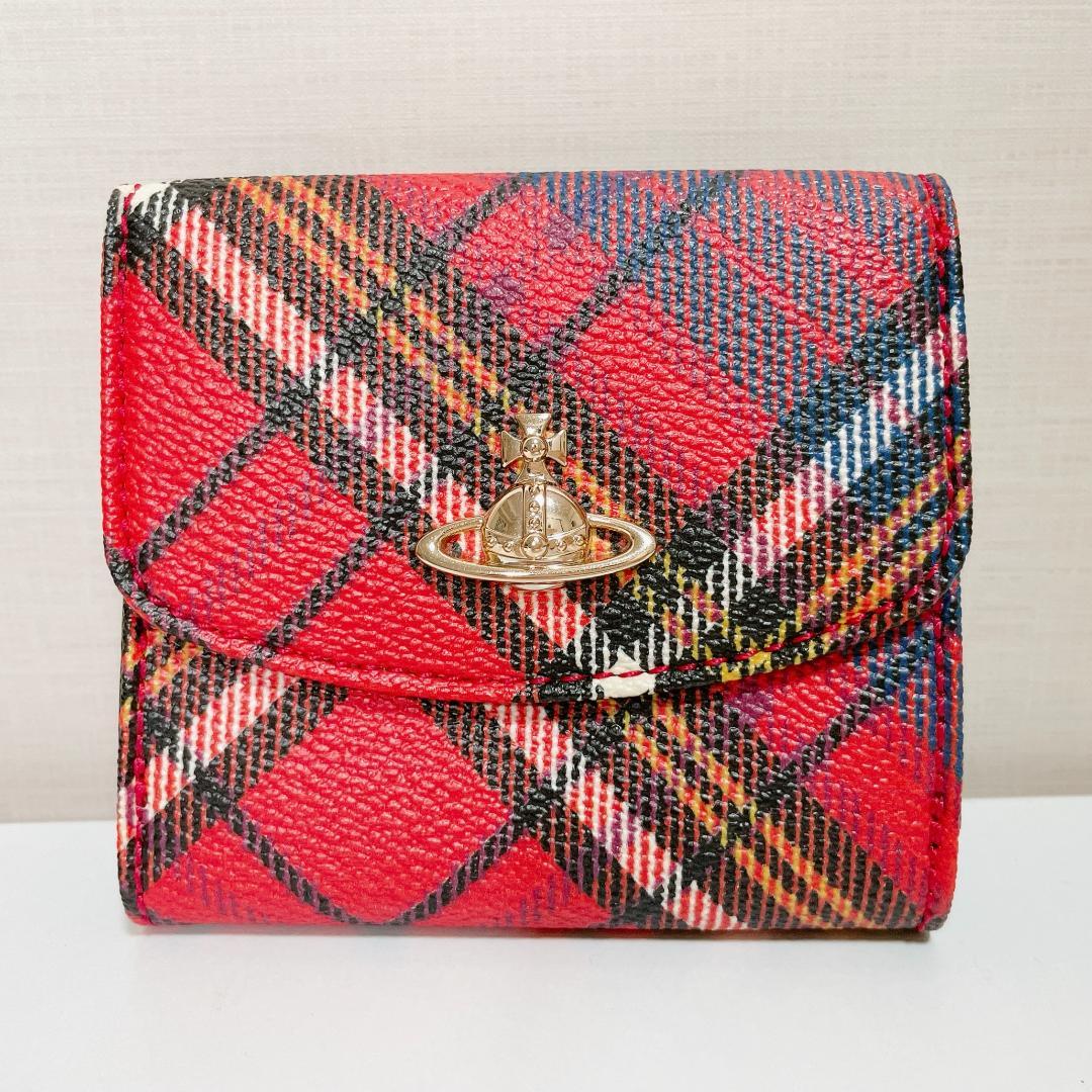 ミニ財布✨Vivienne Westwood　タータンチェック柄　二つ折り財布