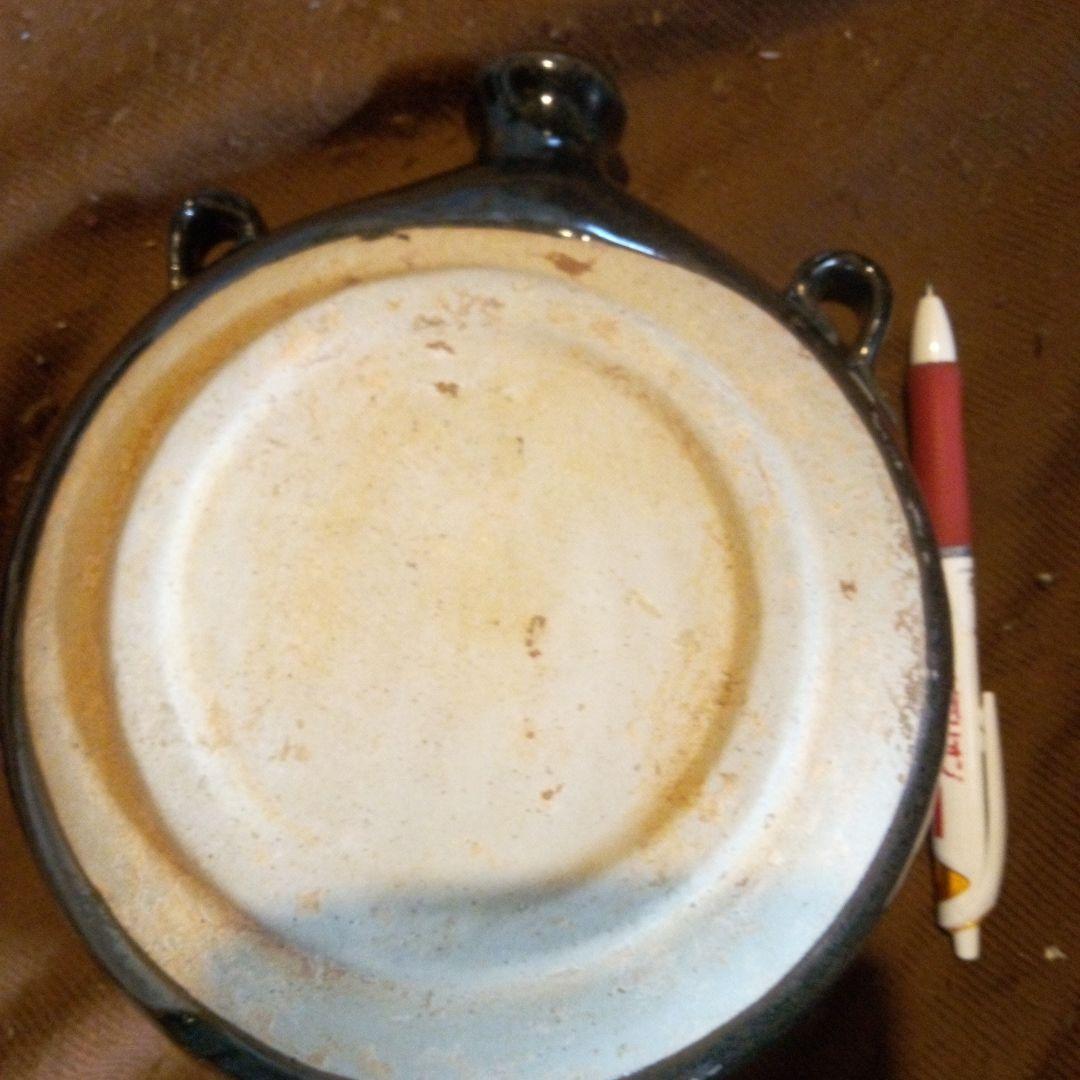 中国陶磁器　宋磁州窯　扁壺水筒