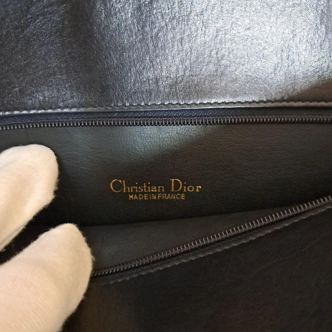 クリスチャン・ディオール ブラックレザーショルダーバッグ 最終値下げ