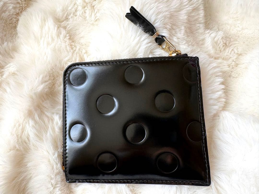 COMME des GARÇONS ポルカドット L字ファスナーウォレット