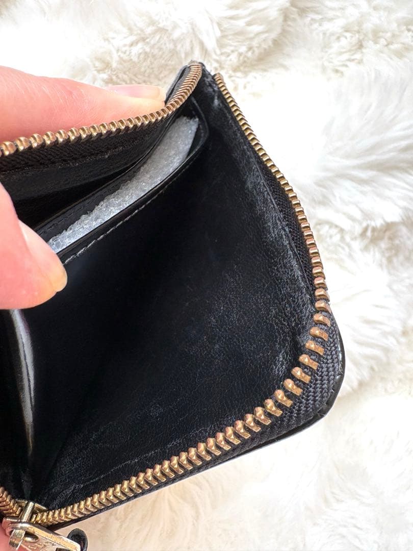 COMME des GARÇONS ポルカドット L字ファスナーウォレット