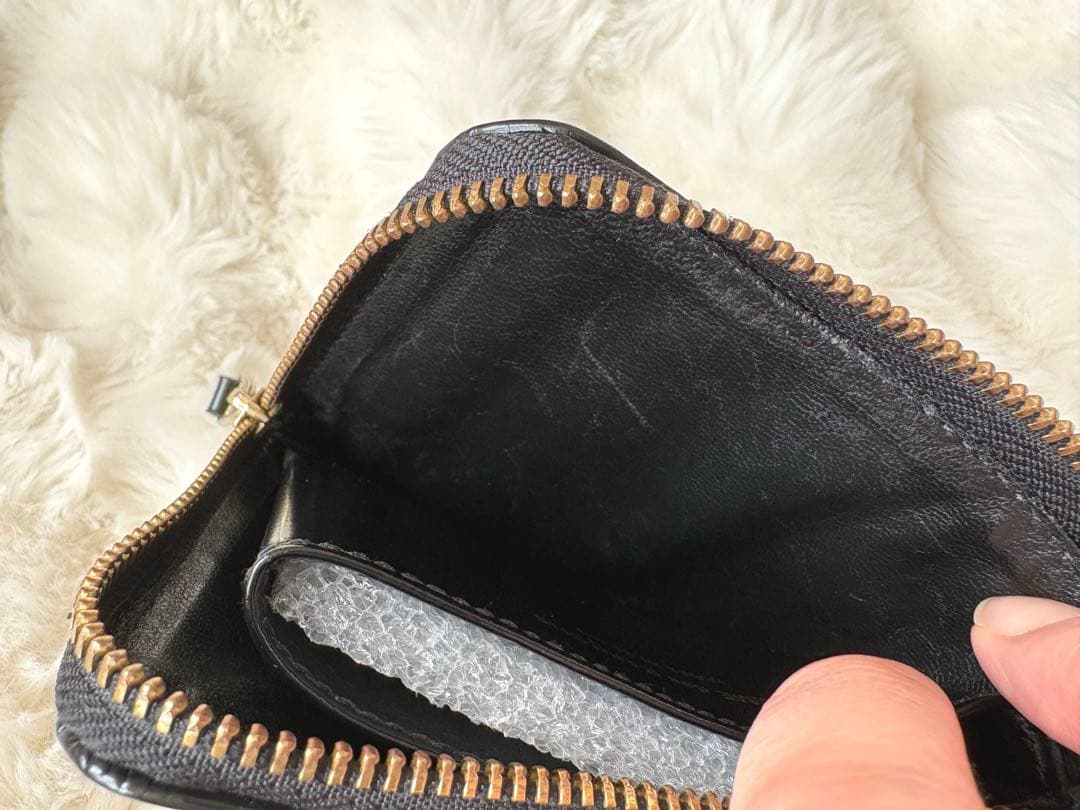 COMME des GARÇONS ポルカドット L字ファスナーウォレット