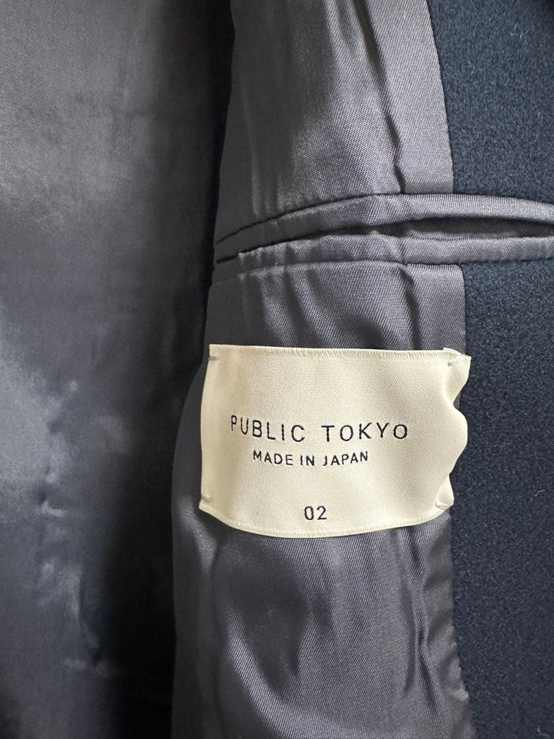 PUBLIC TOKYO Super140sメルトンショートジップブルゾン